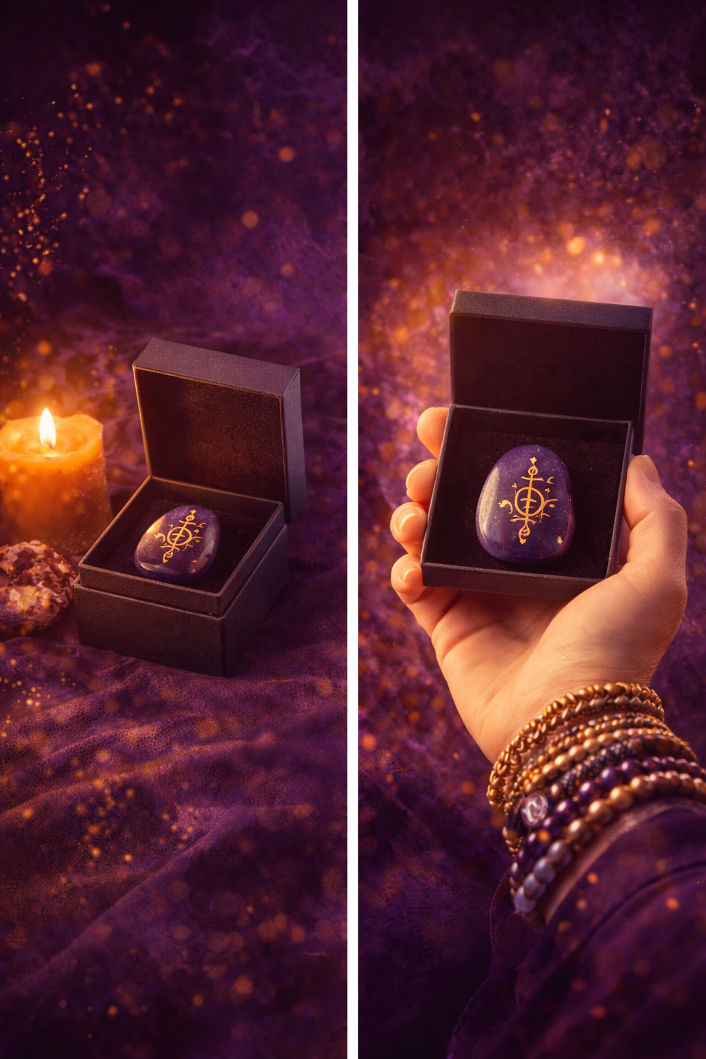 Talizman intencji z kamieniem naturalnym